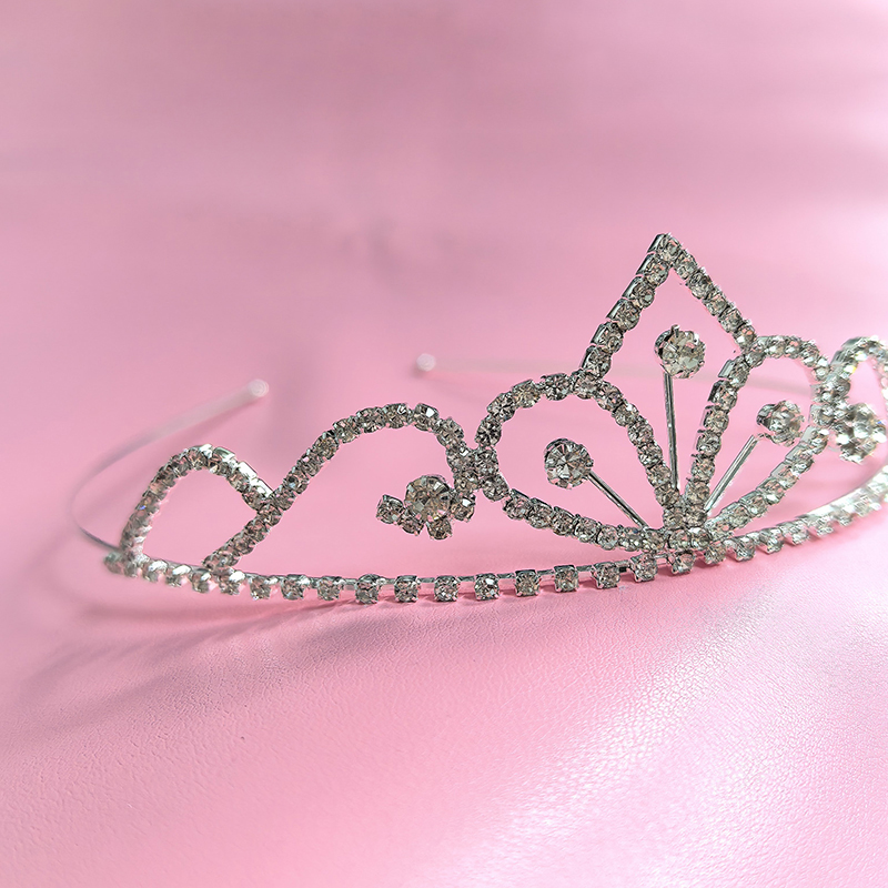 Event Suppliers - Серебряная корона со стразами, роскошная хрустальная