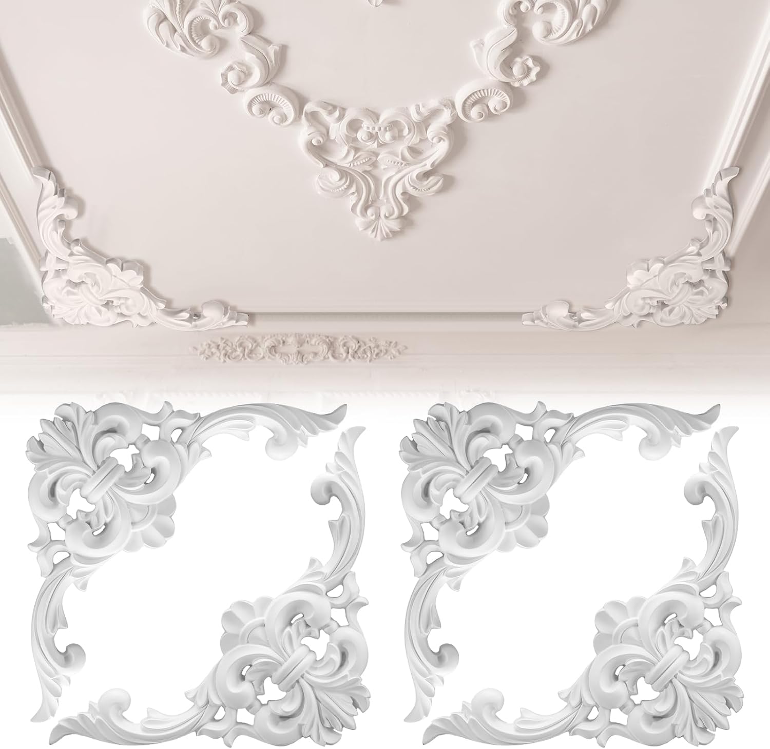 Flower Wall Panel - Набор для отделки потолка из ПУ: