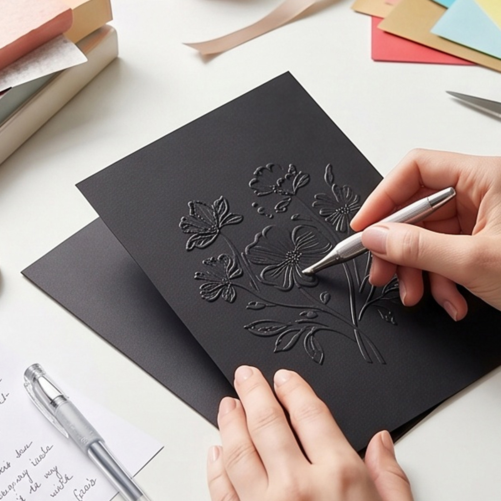 Papercraft Supply Invitation - 60 листов черной плотной бумаги формата