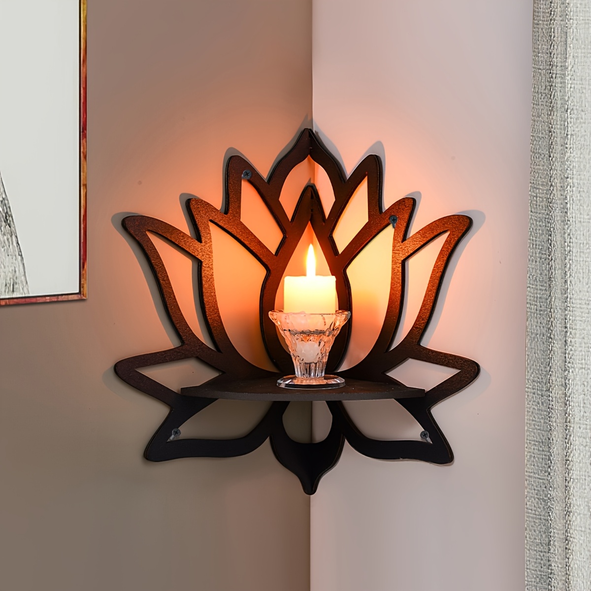 Flower Wall Panel - Угловая полка Lotus Corner, настенная полка-цветок