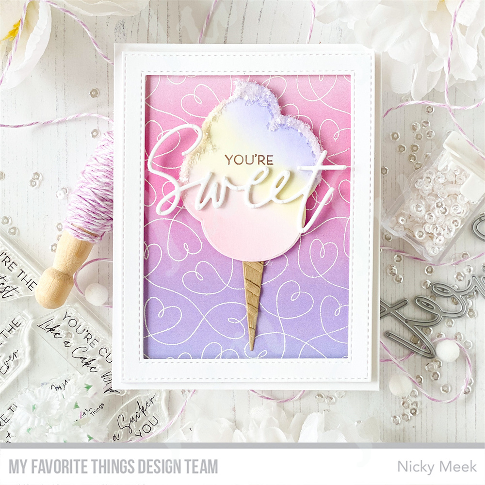 Штамп для высечки в виде конус – обзор и цена Cotton Candy Cone