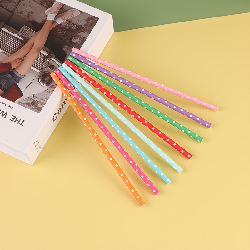 100 шт. красочные одноразовые  – обзор и цена Paper Straw Color