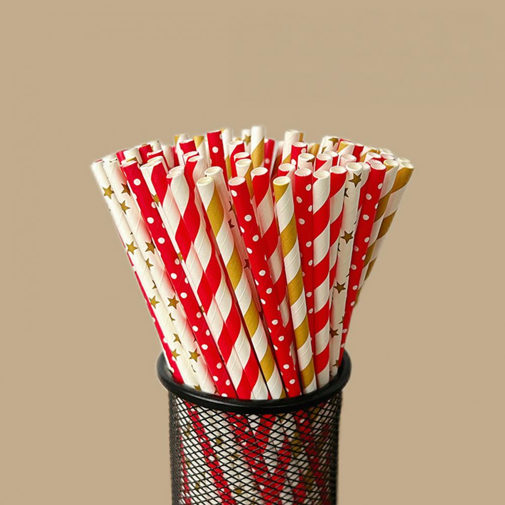 100 шт. разноцветных одноразов – обзор и цена Paper Straw Color