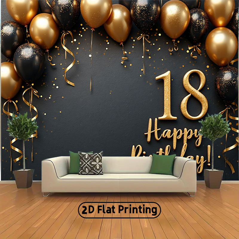 2D-баннер с черно-золотыми шар – обзор и цена Party Banner Gold