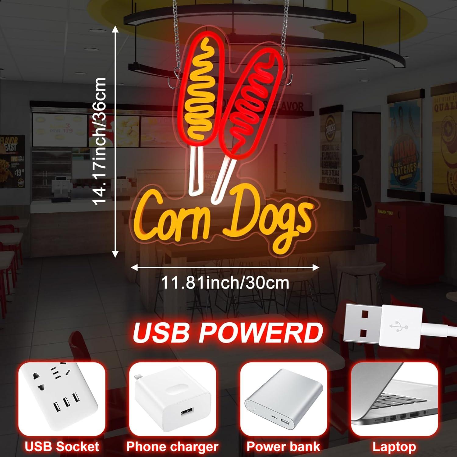 Неоновая вывеска «Корн-дог» с  – обзор и цена Neon Sign Party