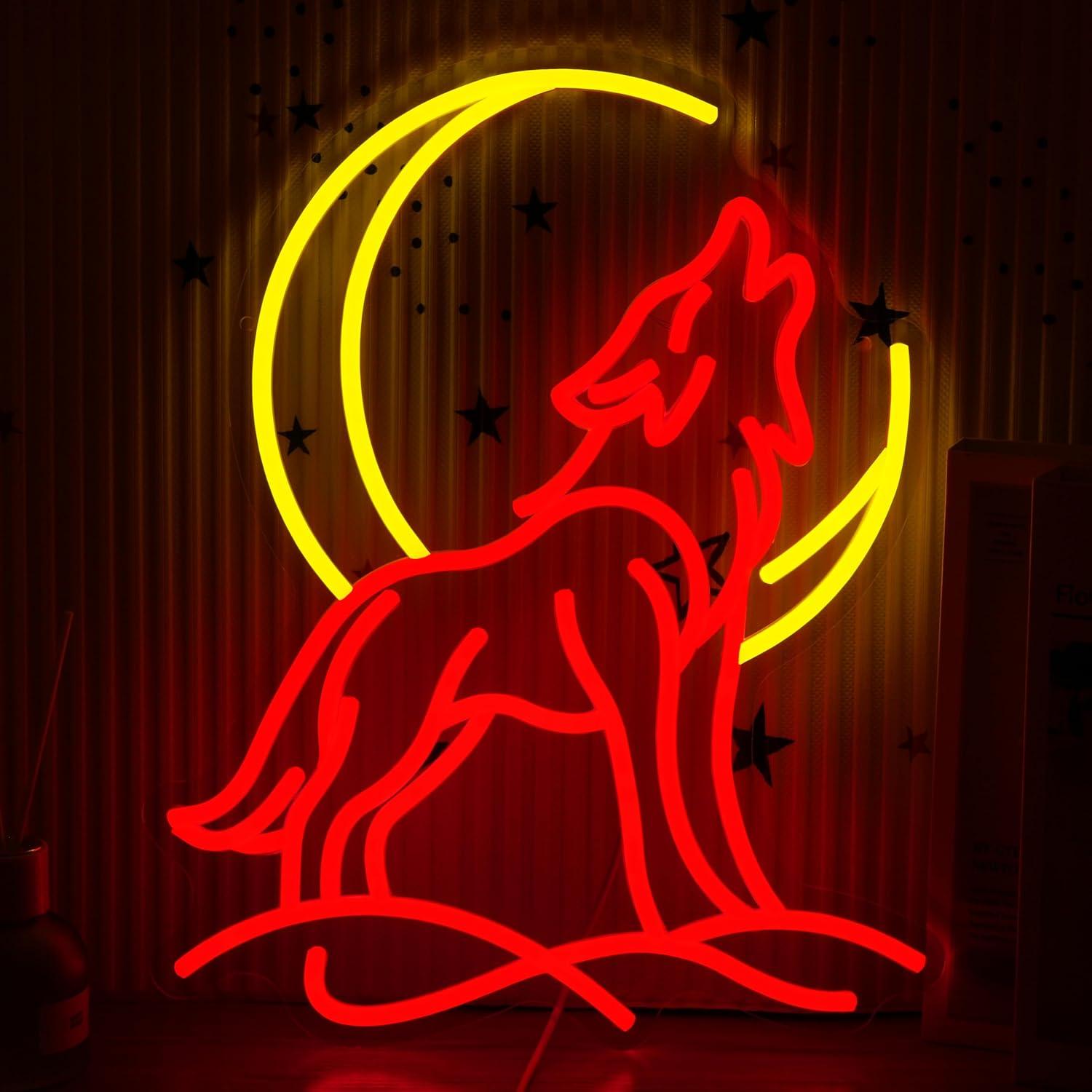 Неоновая вывеска «Воющий волк» – обзор и цена Neon Sign Party